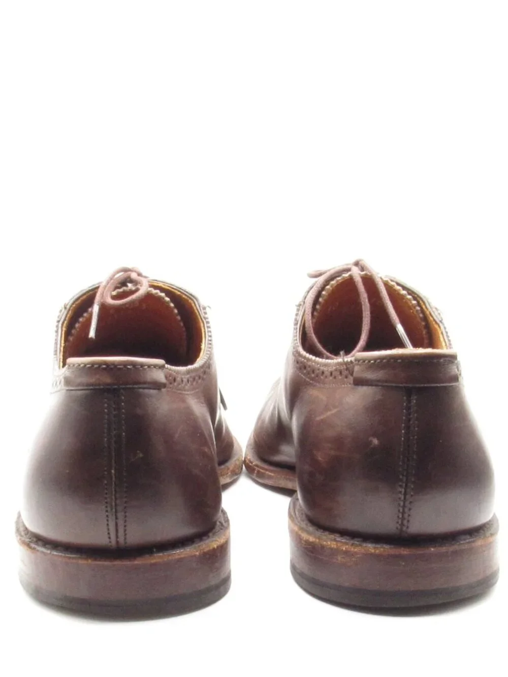 Allen Edmonds Brown Cornwallis Oxfords Size 10 E Medallion Toe Good Cond